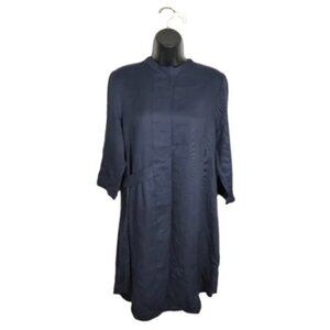 Eve Gravel navy blue long sleeve dress size L